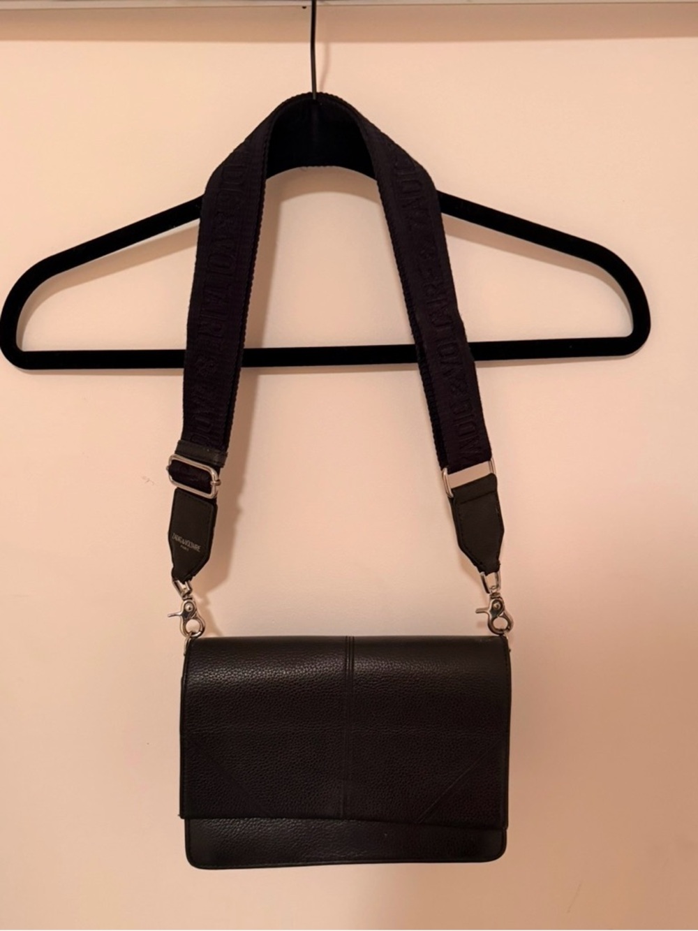 Zadig et voltaire back Leather Crossbody Bag with Wide Strap